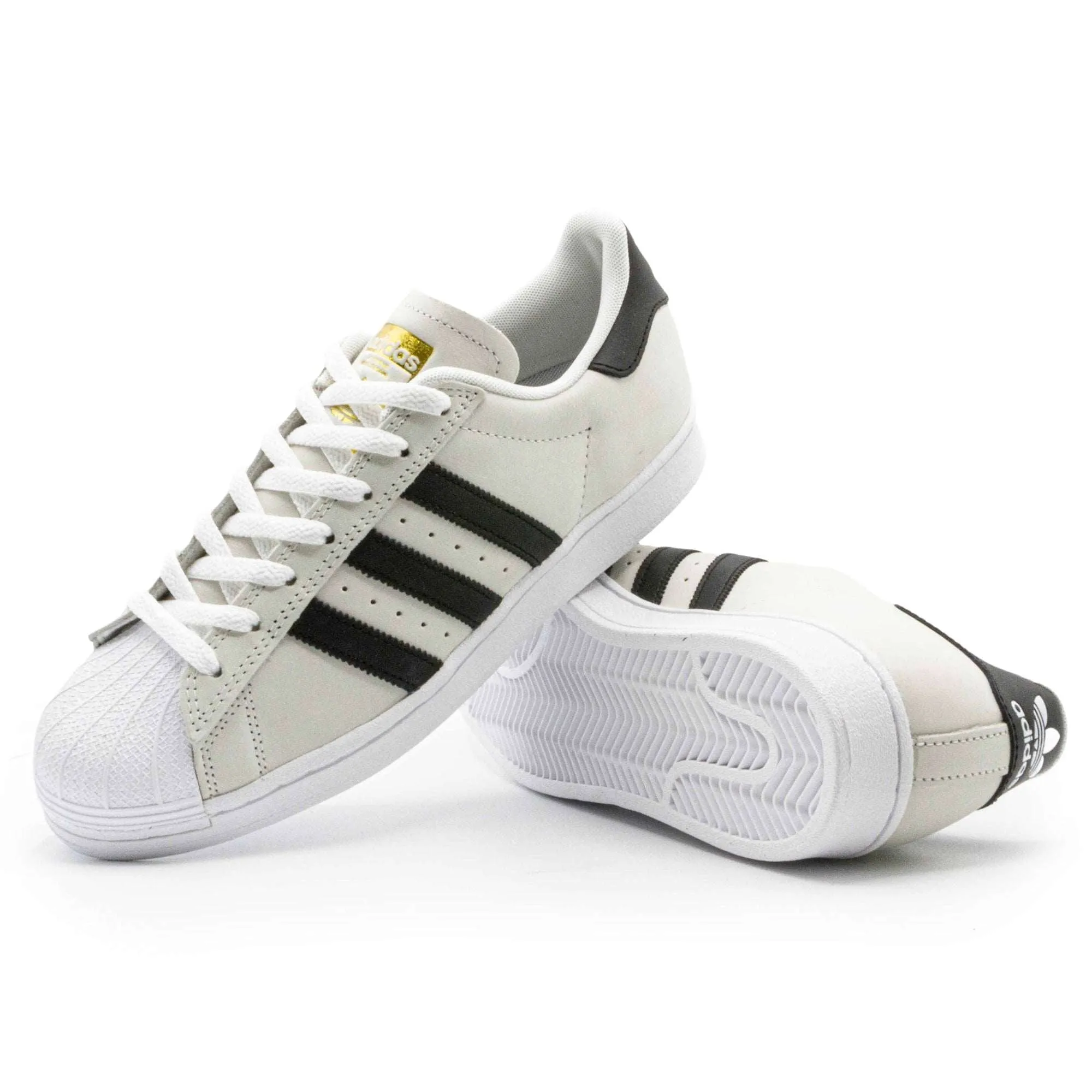 Adidas Superstar ADV Shoes - Cloud White/Core Black/Gold Metallic