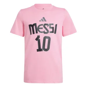 adidas Youth Messi Tee - Pink
