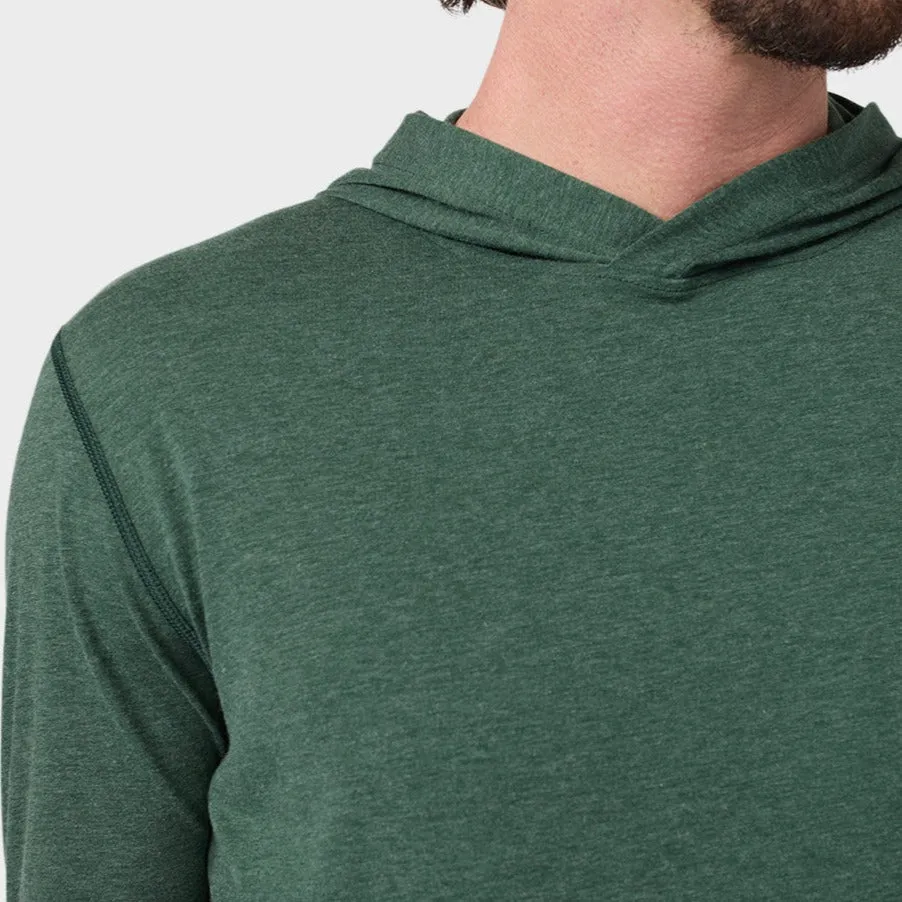 AllTrails × Stio Men's Divide Hooded Pullover - Ranger Green Heather