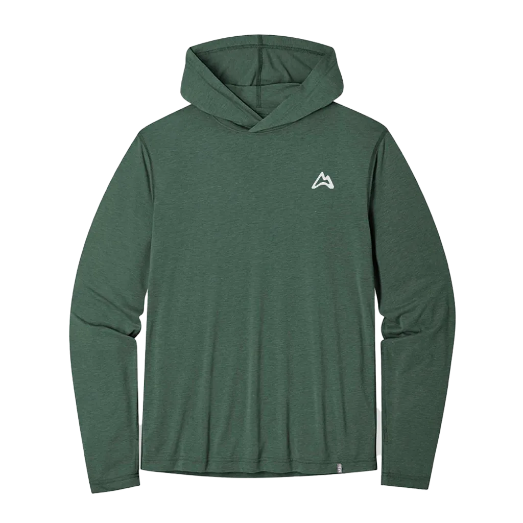 AllTrails × Stio Men's Divide Hooded Pullover - Ranger Green Heather