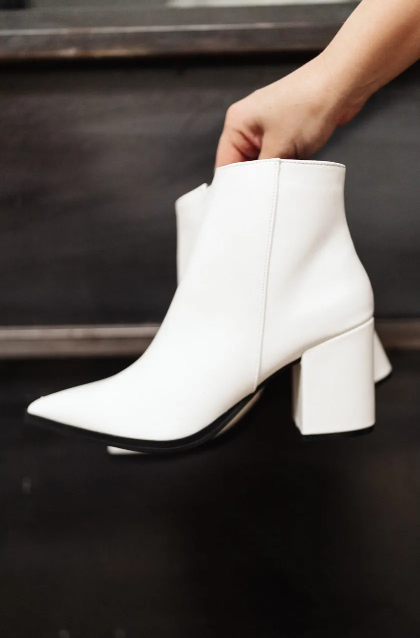 Amari Ankle Boots in White - 2/22/2022