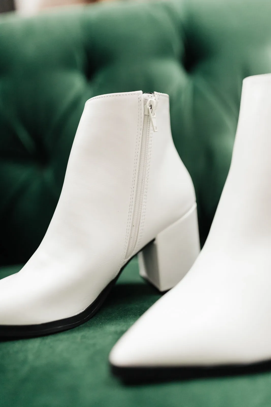 Amari Ankle Boots in White - 2/22/2022