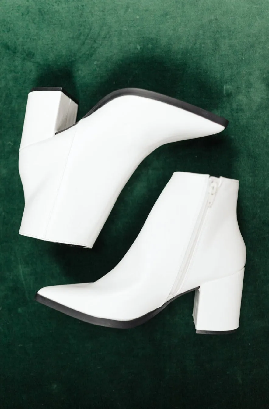 Amari Ankle Boots in White - 2/22/2022