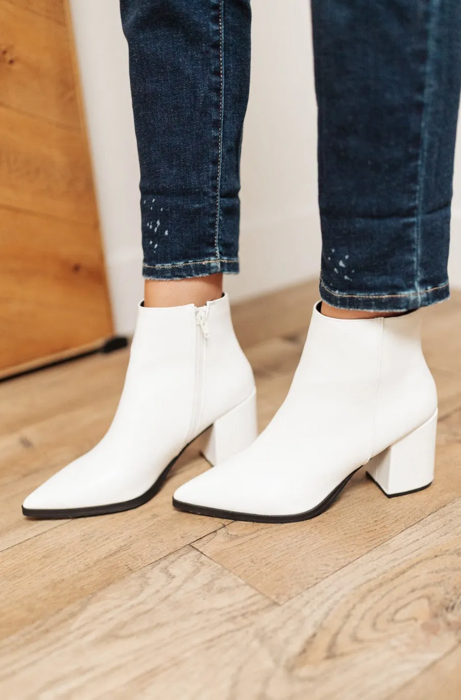Amari Ankle Boots in White - 2/22/2022