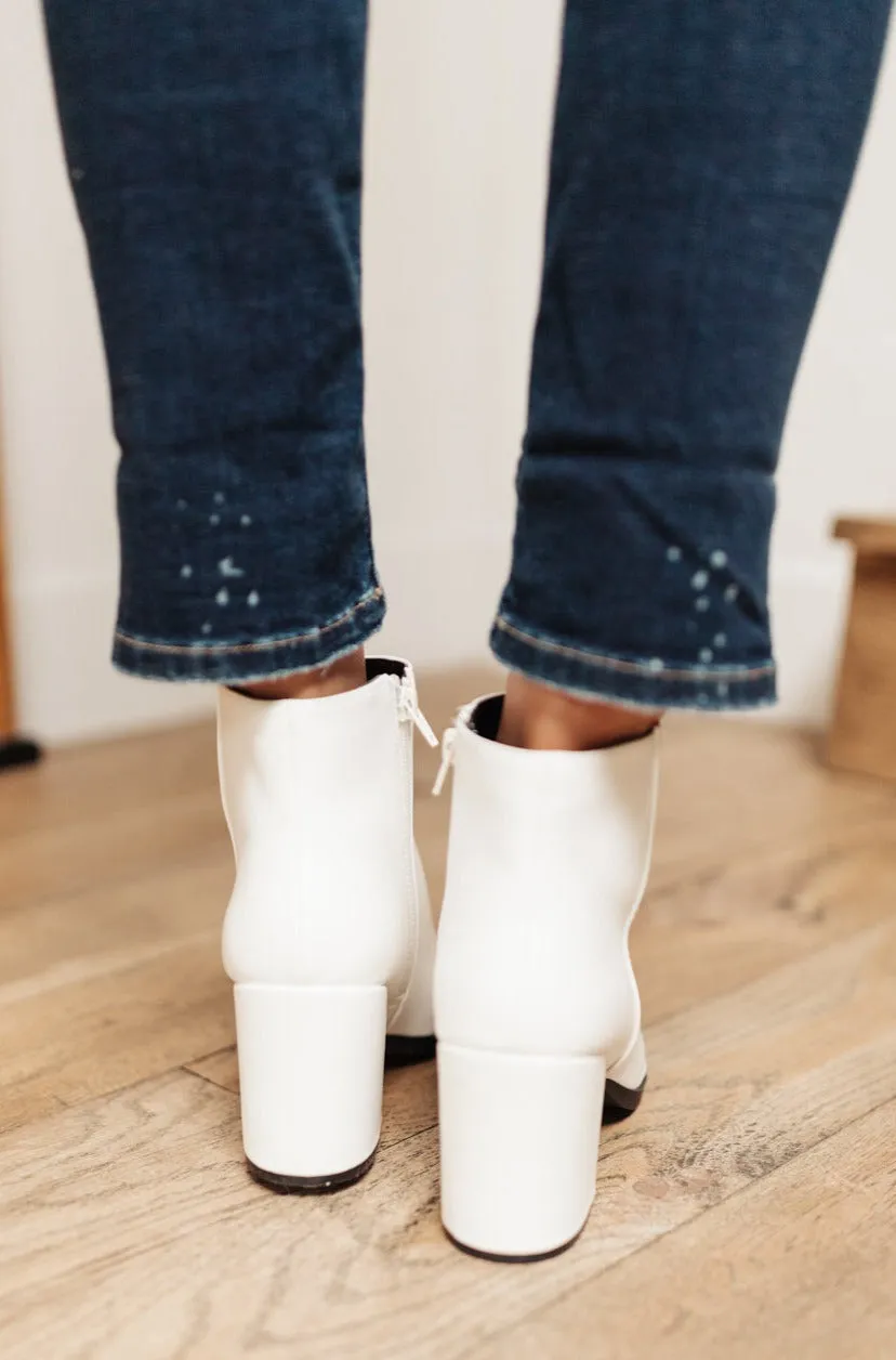 Amari Ankle Boots in White - 2/22/2022