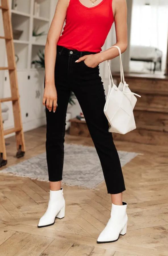 Amari Ankle Boots in White - 2/22/2022