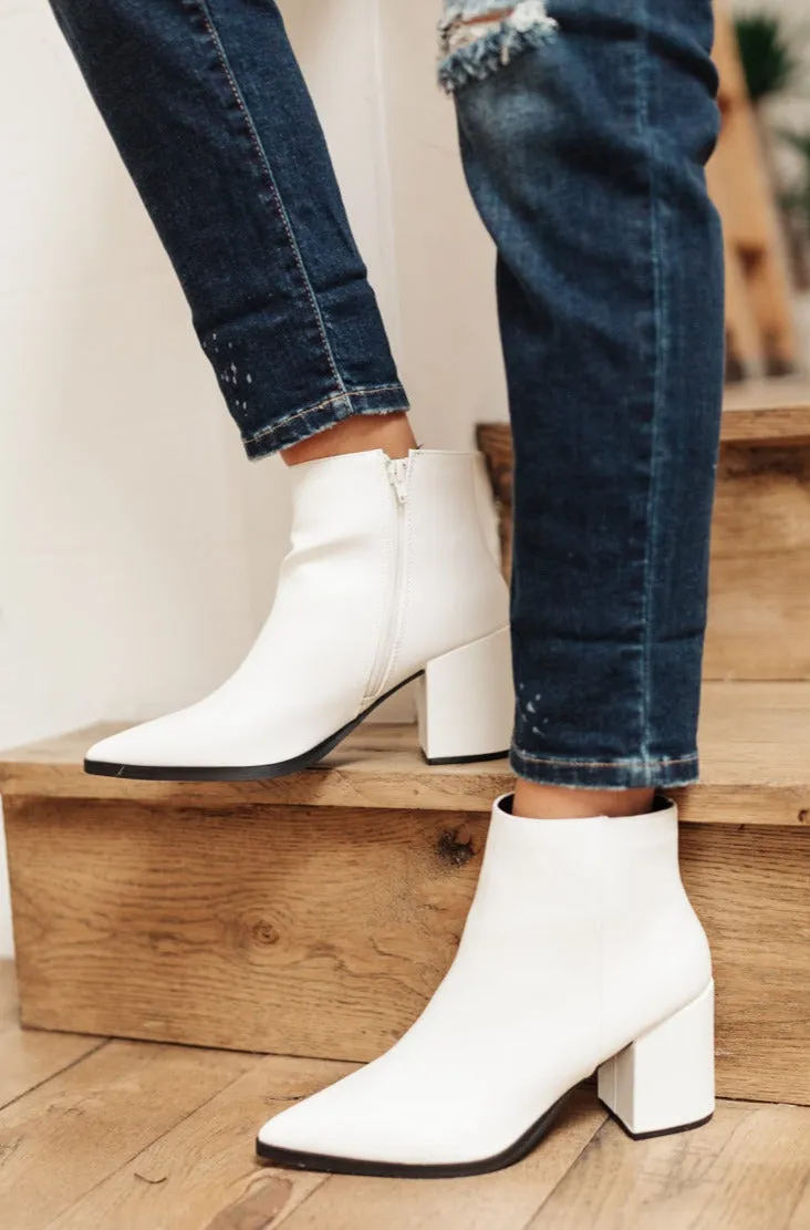 Amari Ankle Boots in White - 2/22/2022