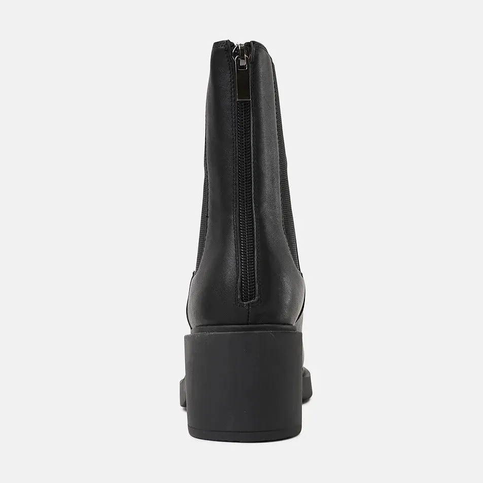 Ambrus Black Leather Chelsea Boots