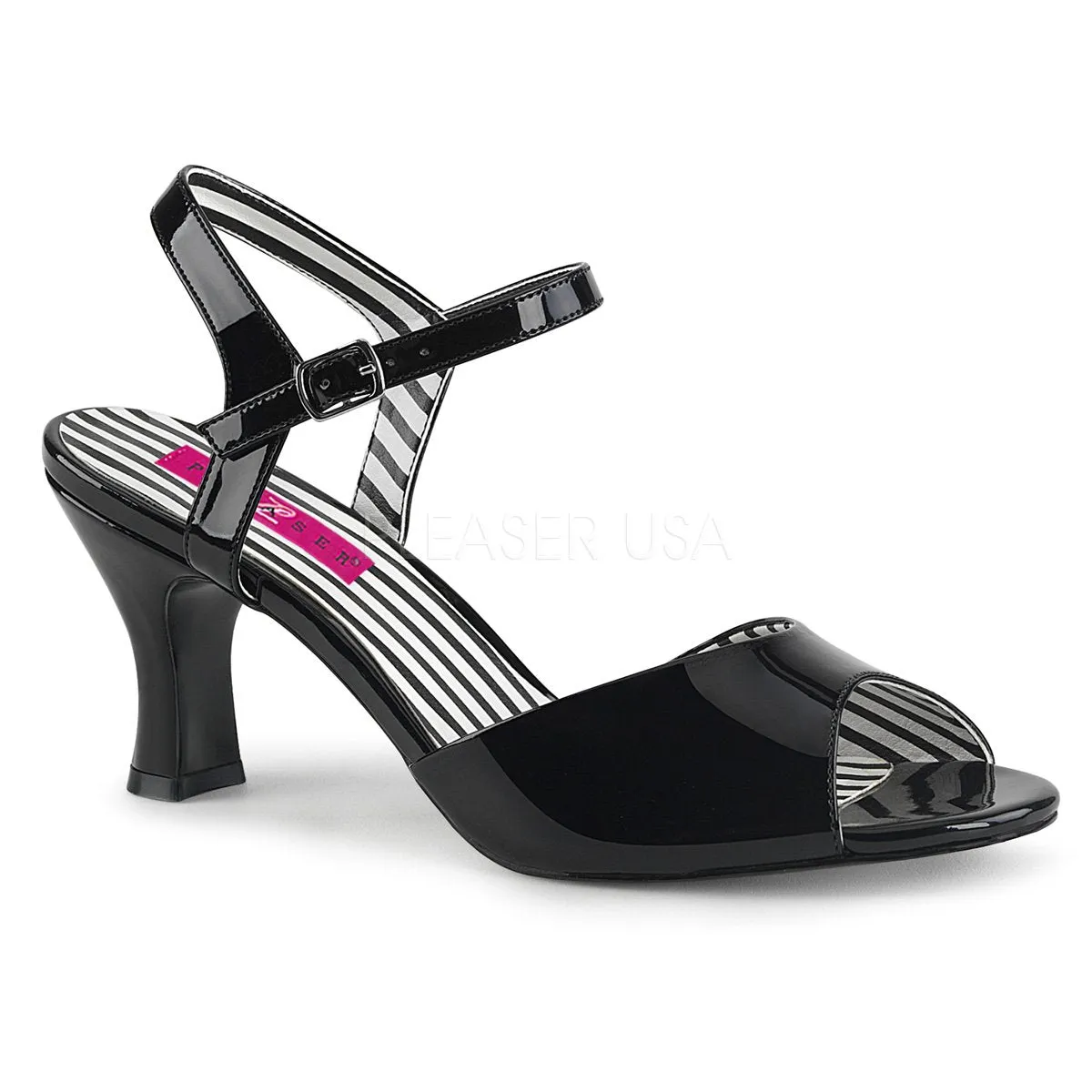 Ankle Strap Peep Toe Sandal Shoe with 3-inch Heel 4-colors PS-JENNA-09