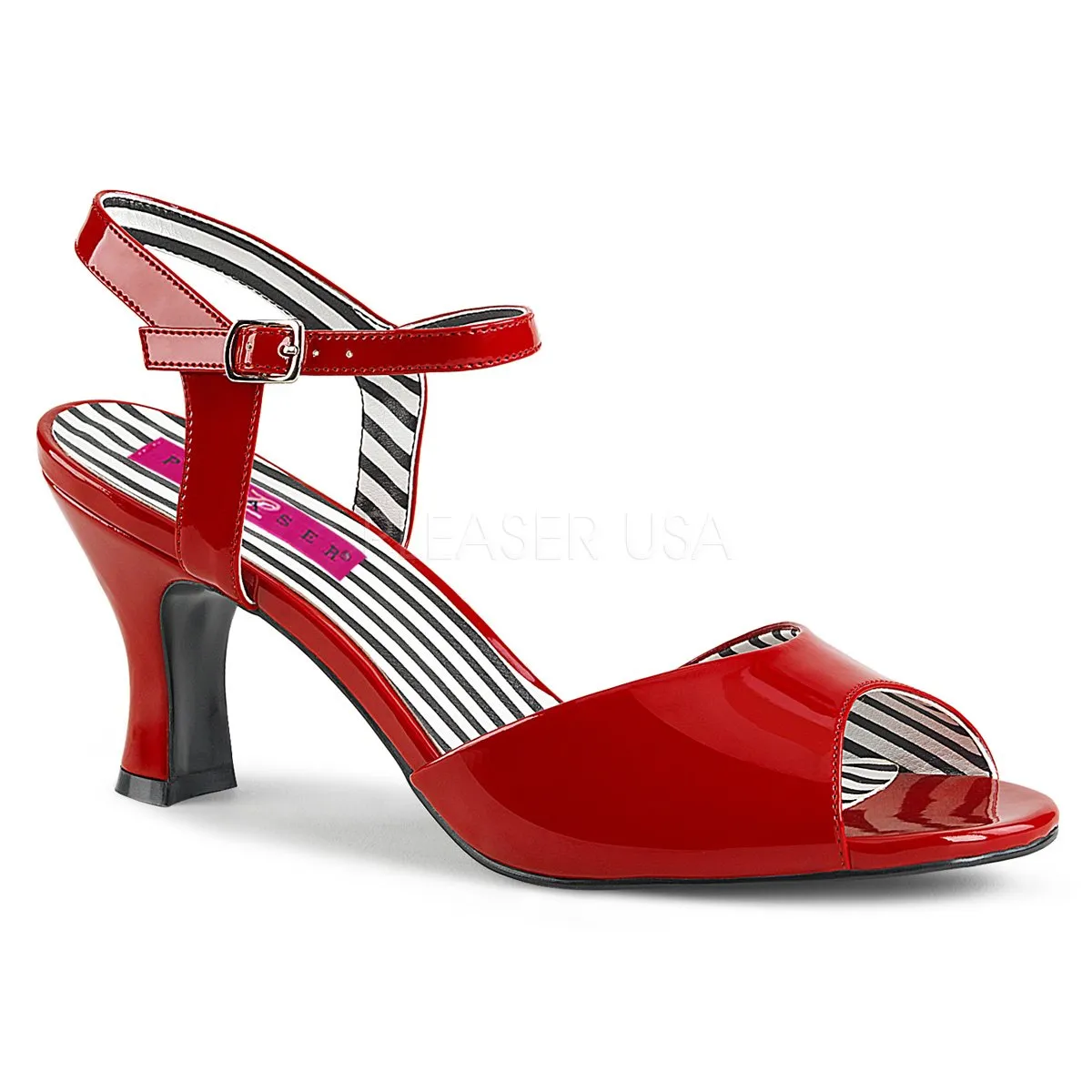 Ankle Strap Peep Toe Sandal Shoe with 3-inch Heel 4-colors PS-JENNA-09