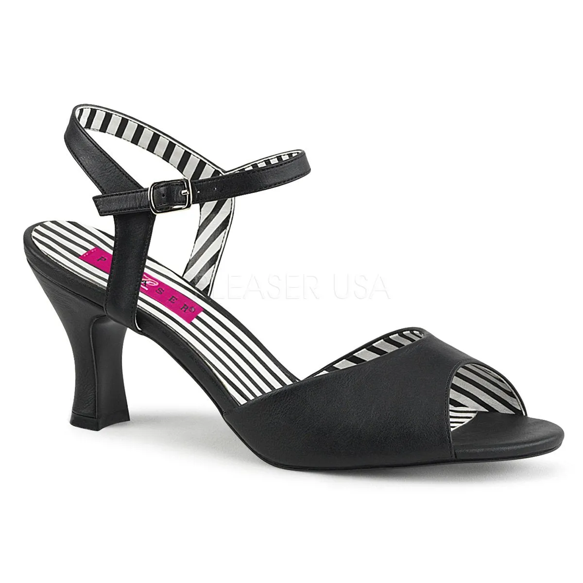 Ankle Strap Peep Toe Sandal Shoe with 3-inch Heel 4-colors PS-JENNA-09