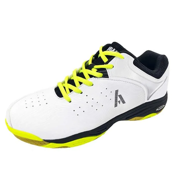 Ashaway Neo X5 Badminton Shoes - White / Fluo Yellow