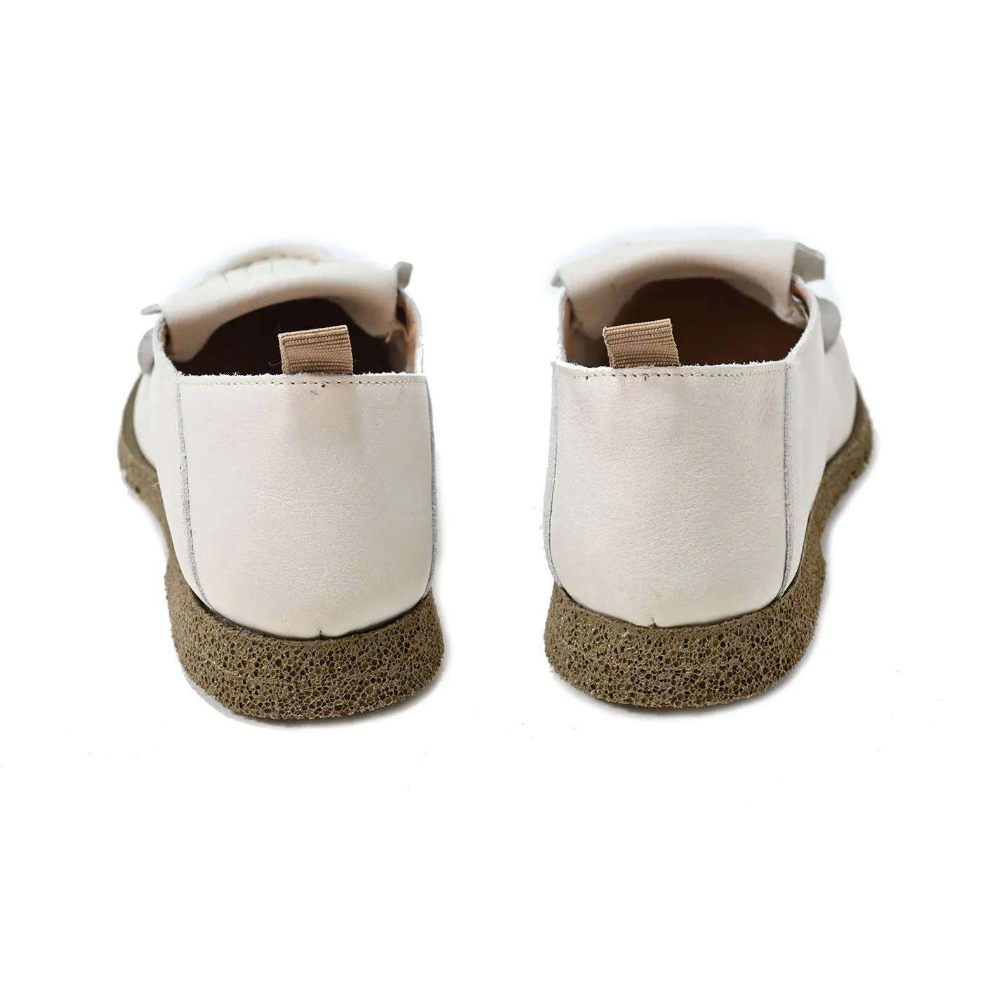 BELLE 02 - moccasin leather white