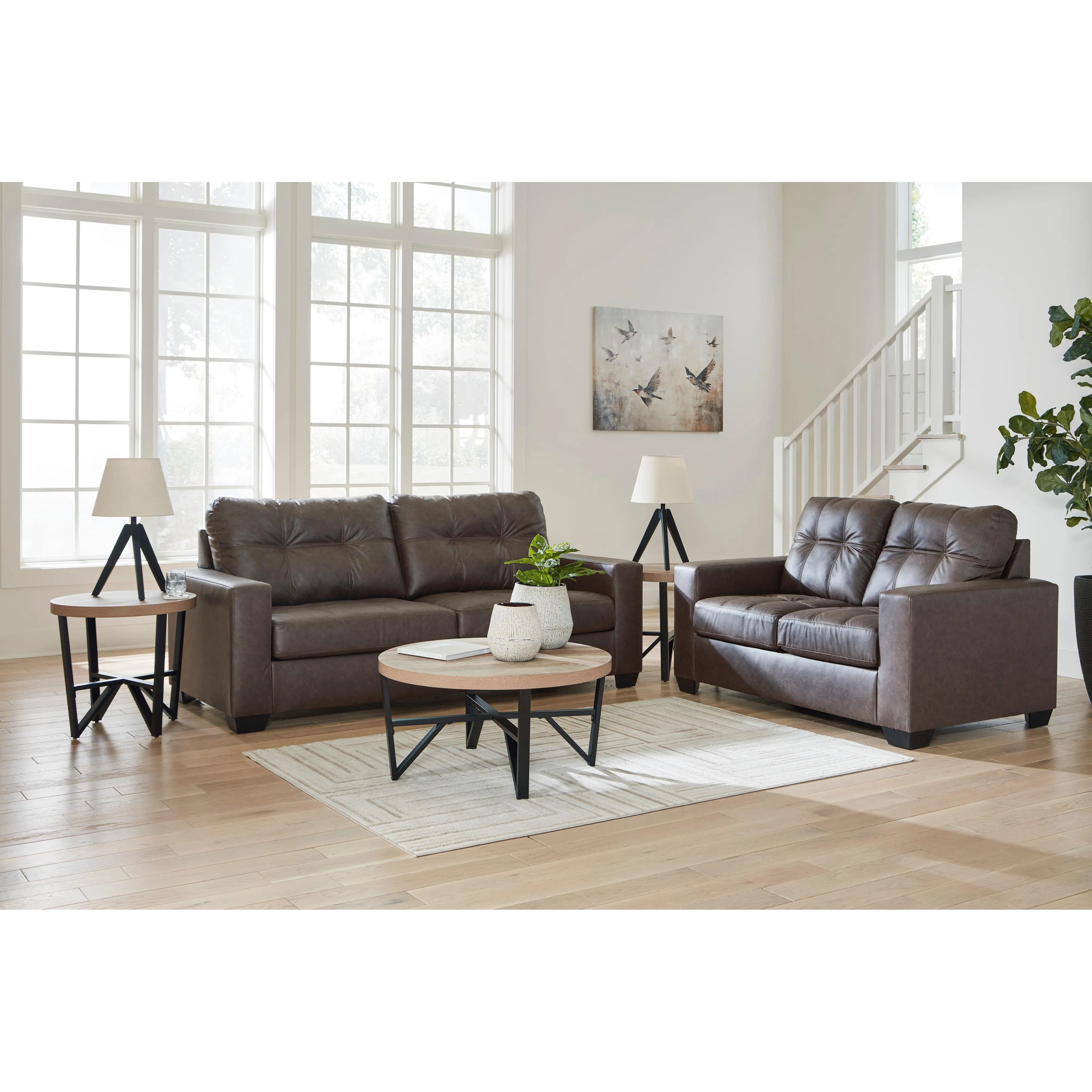 Benchcraft Barlin Mills 17003U2 3 pc Sofa, Loveseat and Recliner Set