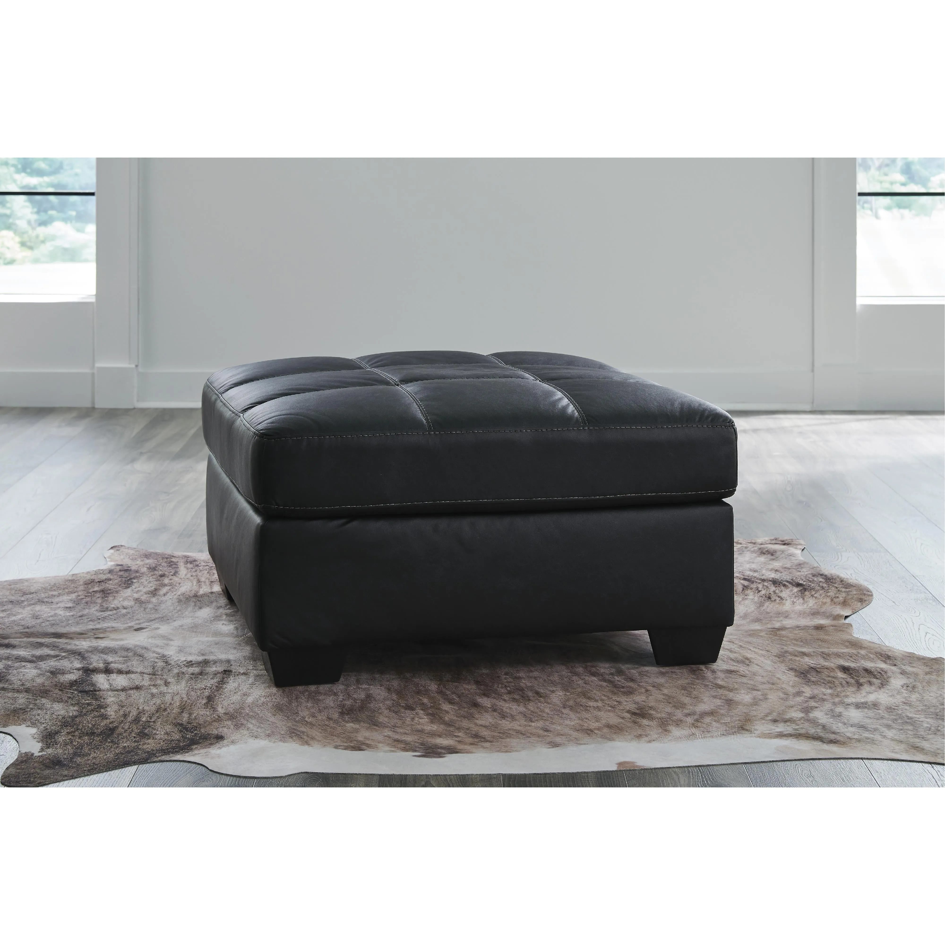 Benchcraft Barlin Mills Leather Look Ottoman 1700408