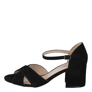 Biacate Suede Cross Sandal 101 Black 1