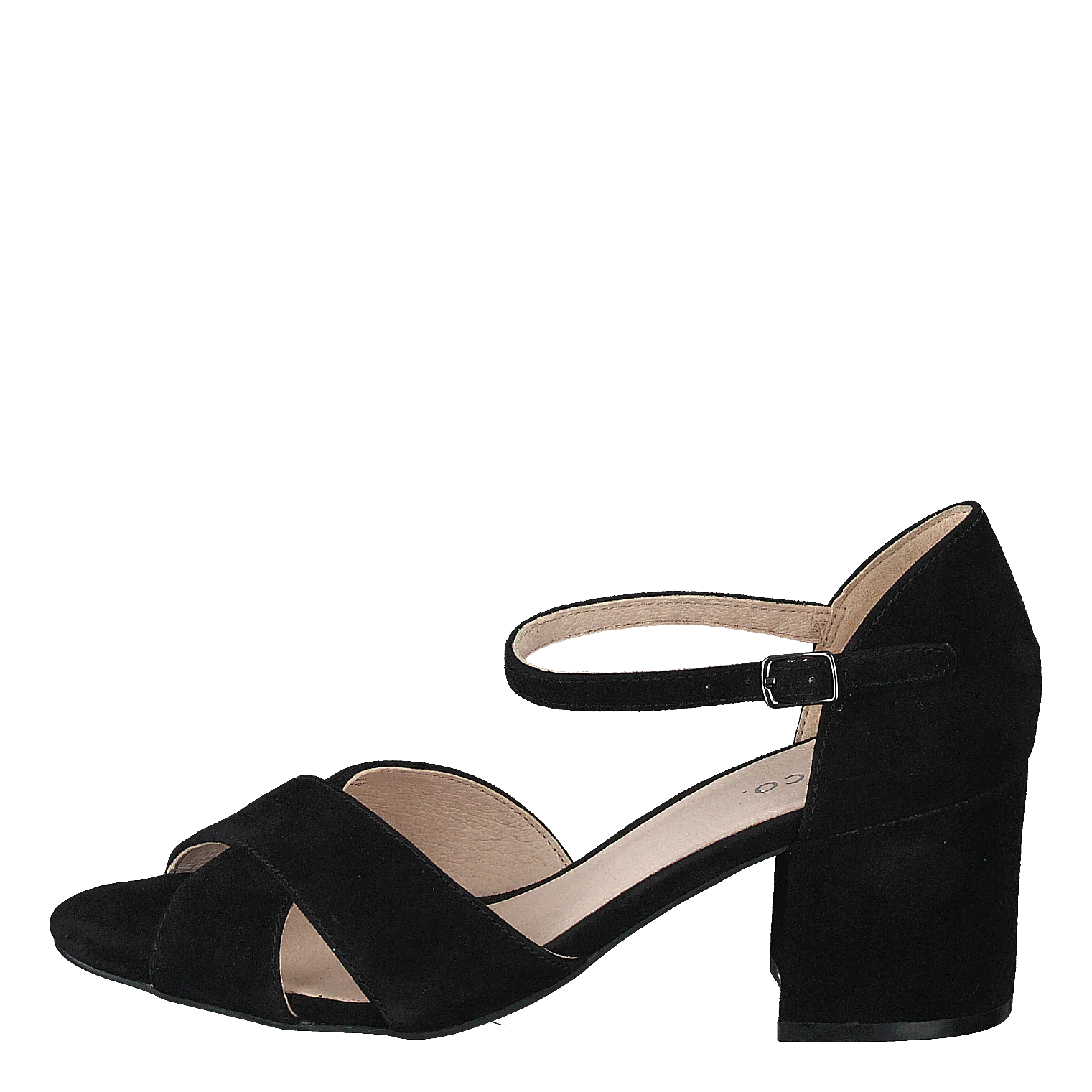 Biacate Suede Cross Sandal 101 Black 1