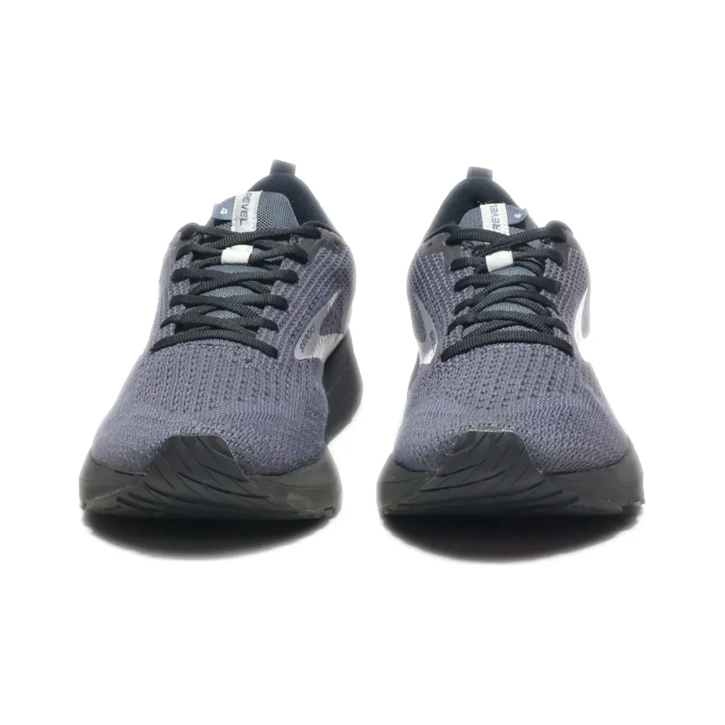 Brooks Revel 4 Sport Shoes Fabric Grey Colour For Men