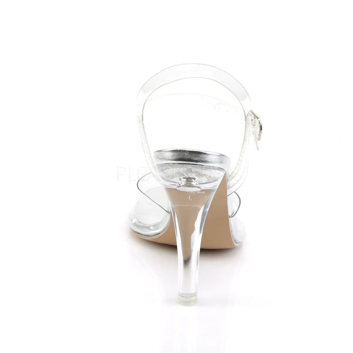 Clear Ankle Strap Sandals with 4-inch Clear Heels CLEARLY-408