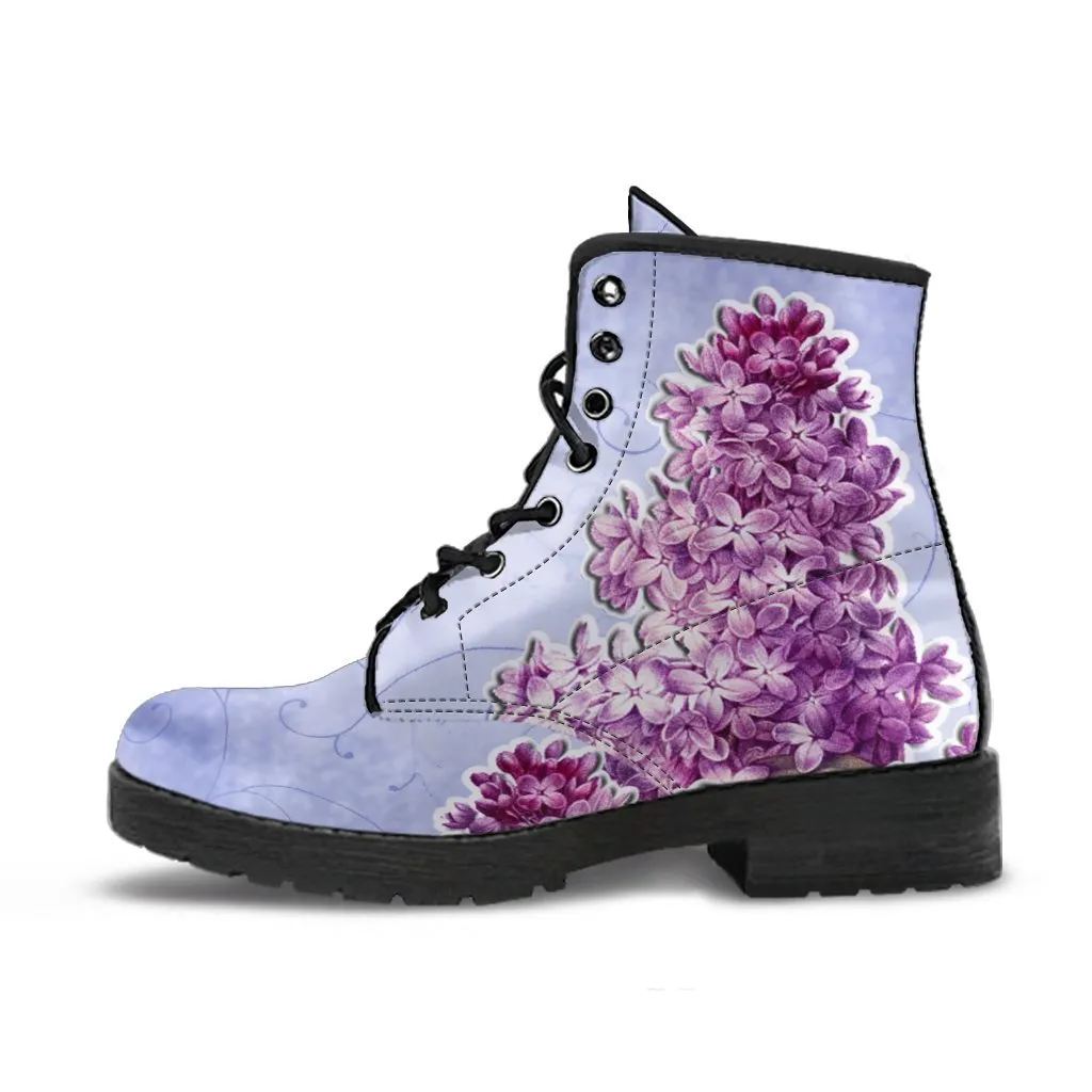 Combat Boots - Vintage Purple | Purple Boots for Women, Vegan Leather Lace Up Boots, Handmade Lace Up Boots, Women’s Boots, Custom Shoes