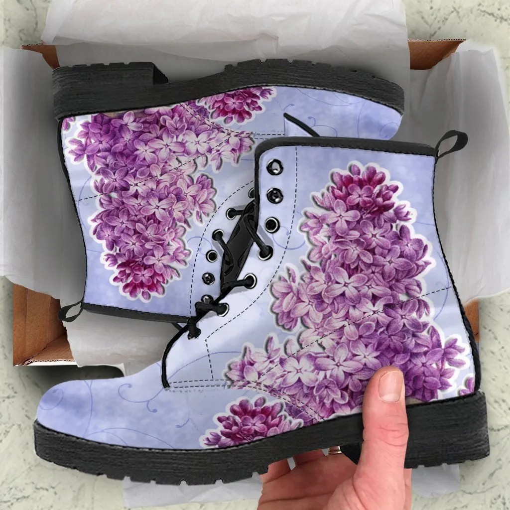 Combat Boots - Vintage Purple | Purple Boots for Women, Vegan Leather Lace Up Boots, Handmade Lace Up Boots, Women’s Boots, Custom Shoes