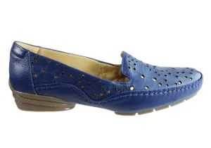 Comfortshoeco Etica Womens Comfort Cushioned Leather Low Heel Shoes