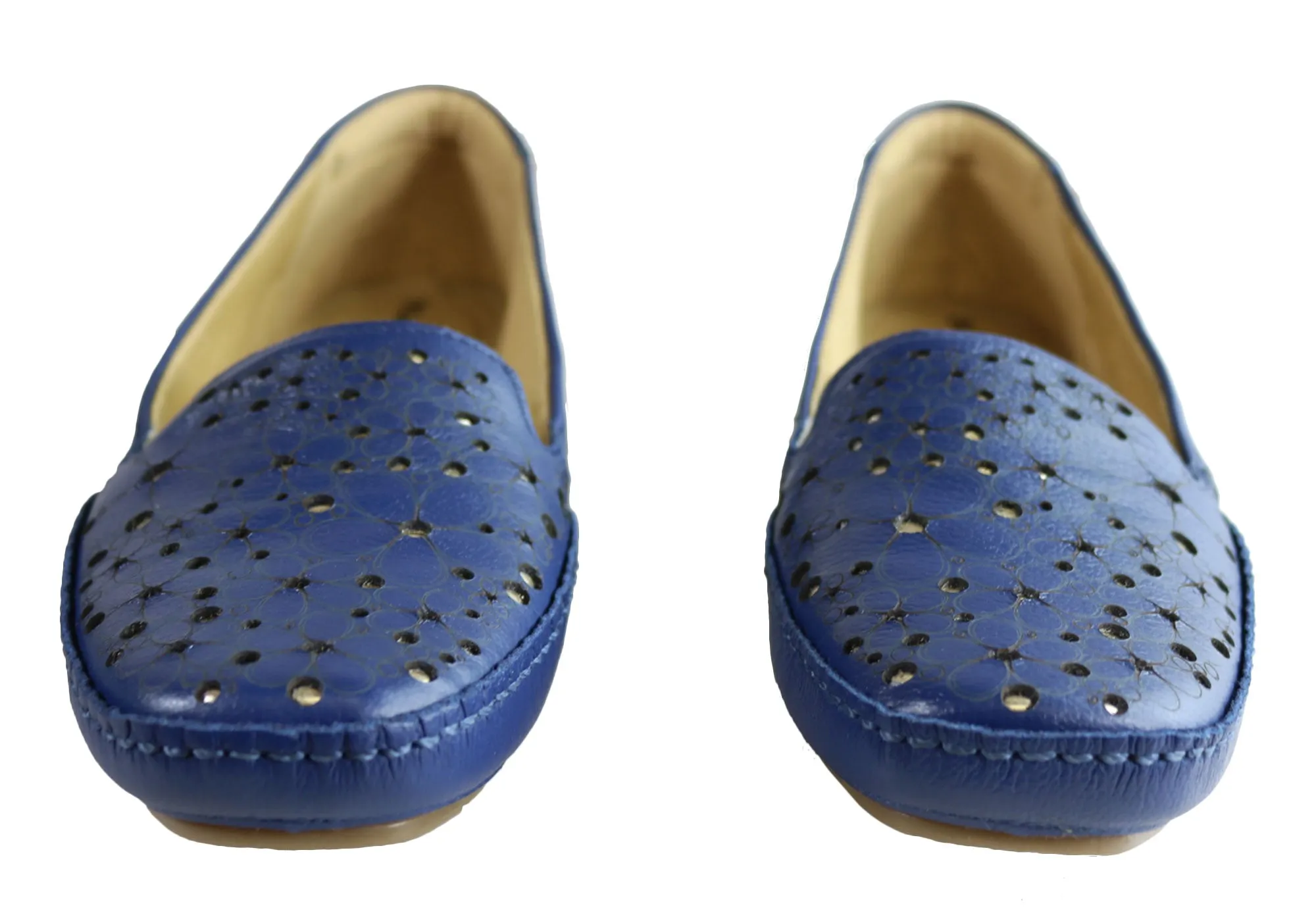 Comfortshoeco Etica Womens Comfort Cushioned Leather Low Heel Shoes
