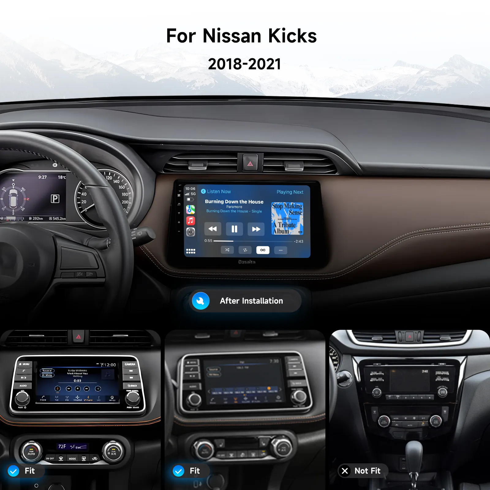 Dasaita Android13 Car Stereo for Nissan Kicks Micra 2016-2021 Wireless Carplay & Android Auto Car Radio| Qualcomm 665 | 10.2" QLED Screen | Wifi 4G LTE |6G 64G|DTS|GPS Navigation Head Unit| Optical Output