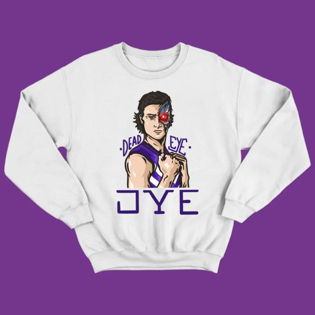 DEAD EYE JYE: WHITE JUMPER - FRONT ONLY
