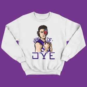 DEAD EYE JYE: WHITE JUMPER - FRONT ONLY