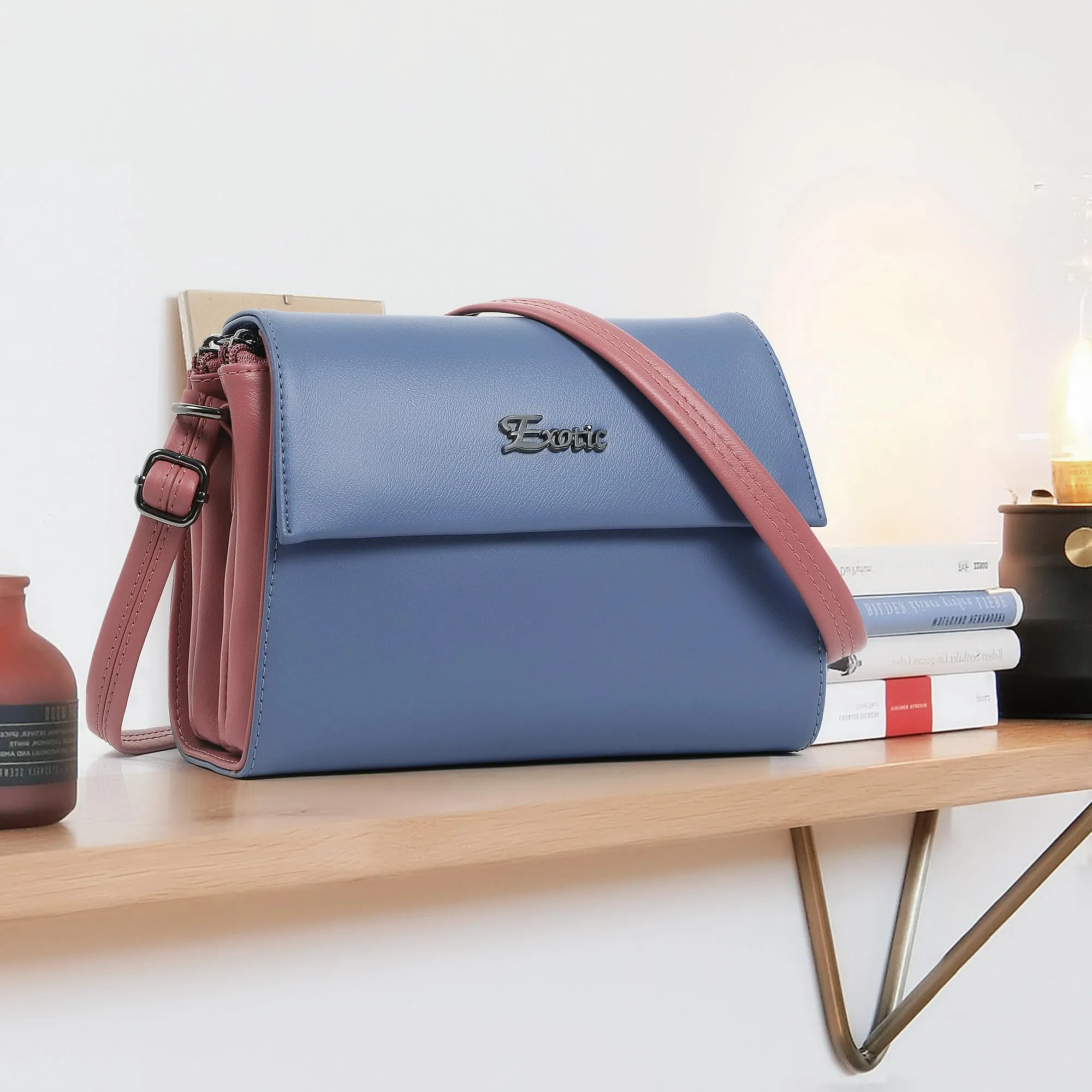 EXOTIC Womens Stylish And Durable Sling Bag (Blue)