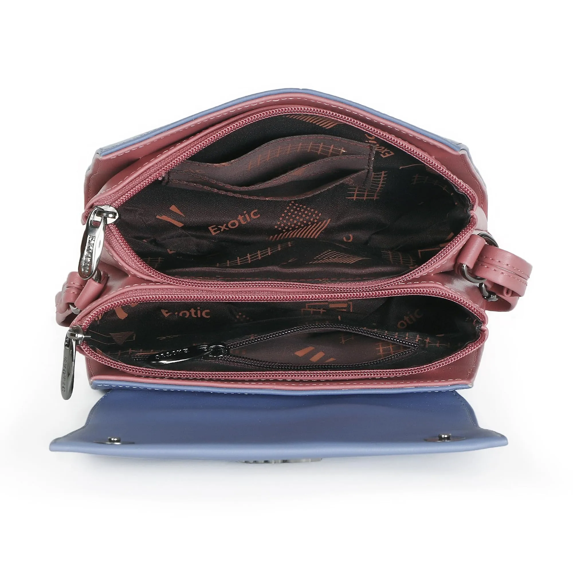 EXOTIC Womens Stylish And Durable Sling Bag (Blue)