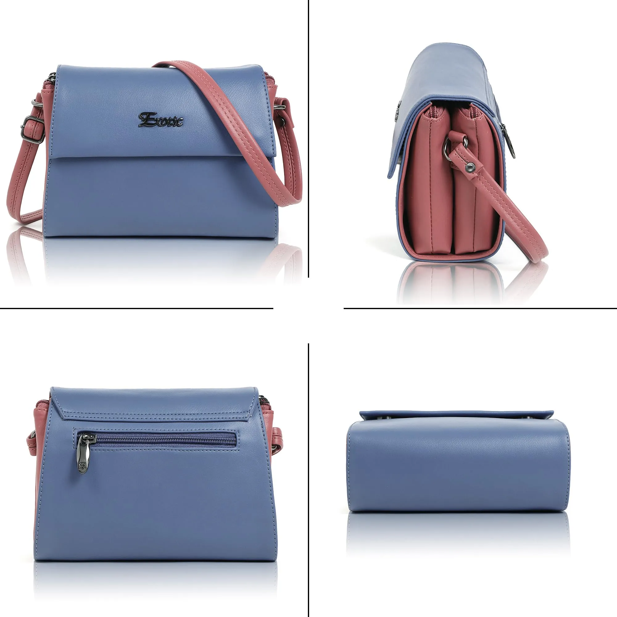 EXOTIC Womens Stylish And Durable Sling Bag (Blue)