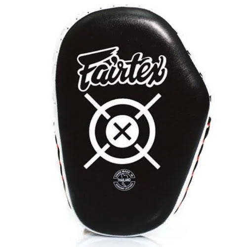 FAIRTEX AERO FMV11 MUAY THAI BOXING MMA PUNCHING FOCUS MITTS PADS Size Standard White Black
