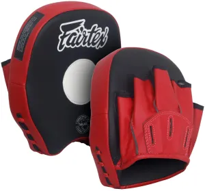 FAIRTEX FMV14 MUAY THAI BOXING MMA SHORT FOCUS MITTS PADS Black Red
