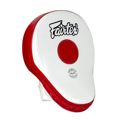 FAIRTEX ULTIMATE CONTOURED FMV9 MUAY THAI BOXING MMA PUNCHING FOCUS MITTS PADS White Red
