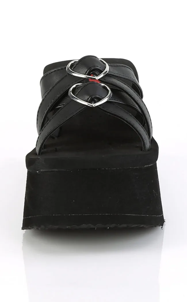 FUNN-15 Black Matte Heart Slides