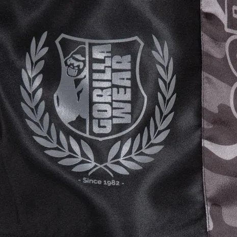 Gorilla Wear Vaiden Boxing Shorts - Black-Grey Camo