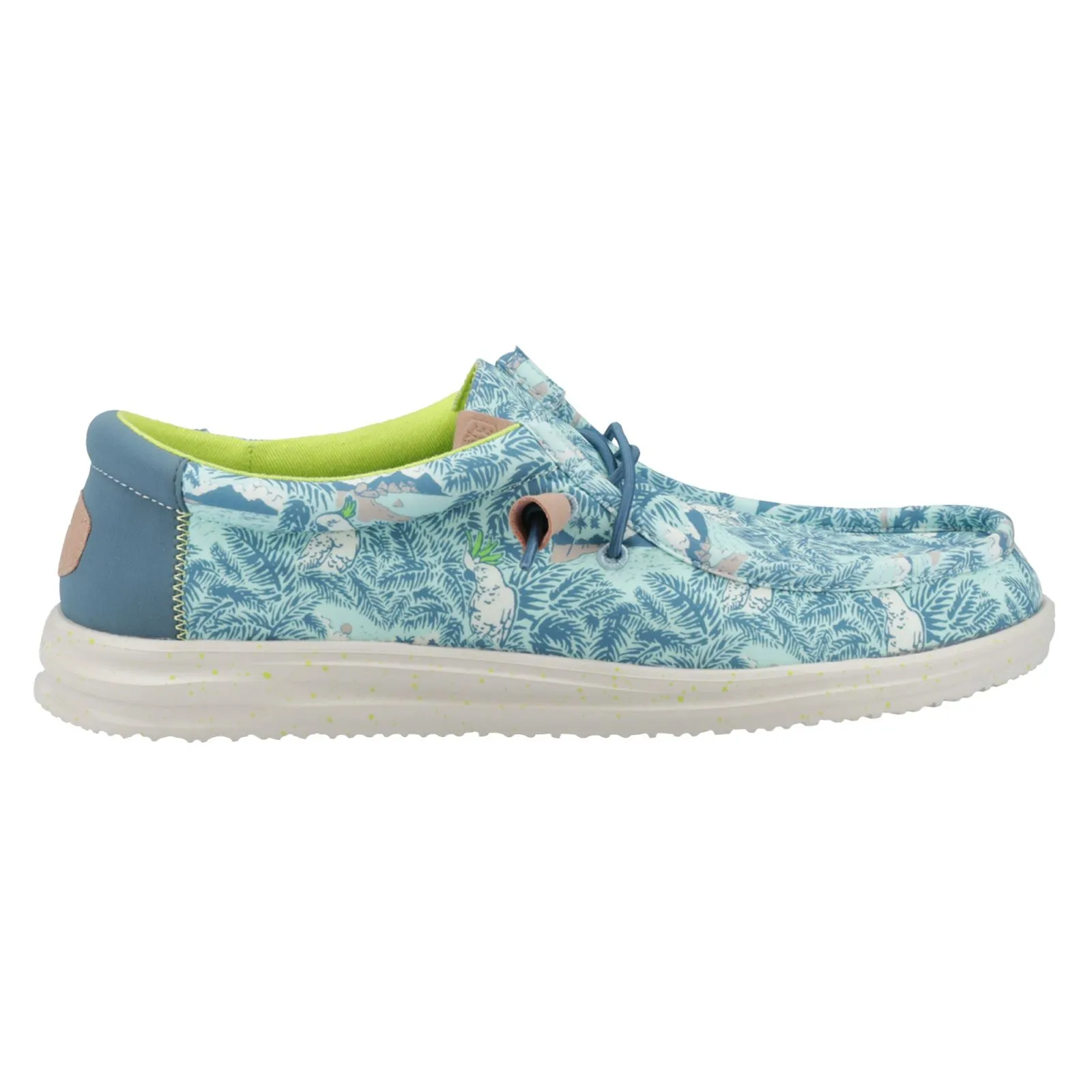 HEYDUDE Wally H2O Tropical Nylon Men's Blue Tropical Boat Shoes