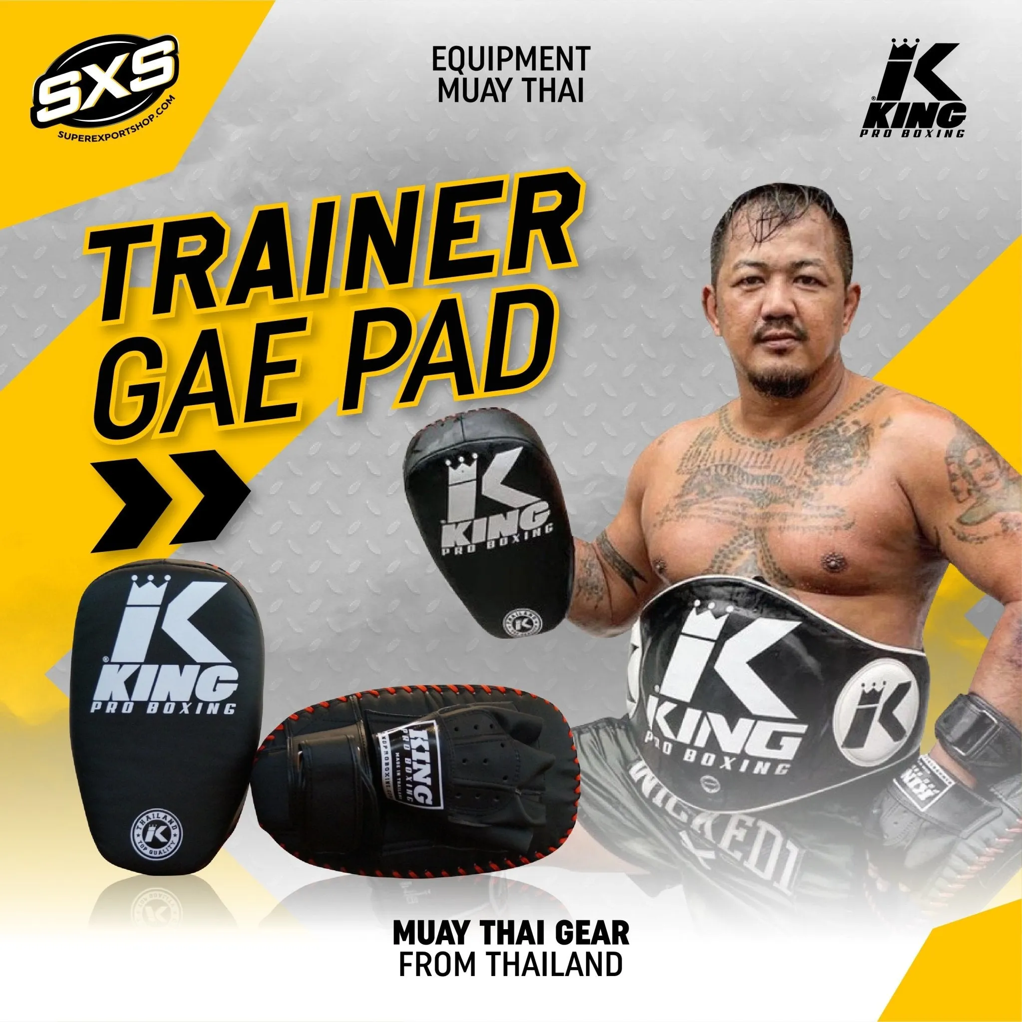 King Pro Kicking Pads Trainer Gae 2 strap