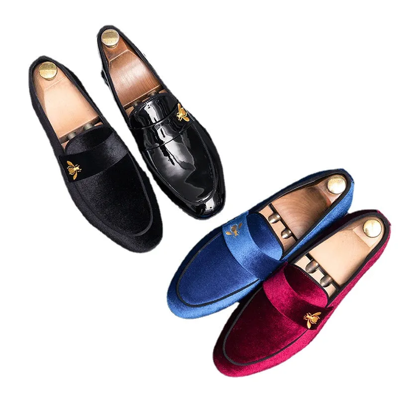 Large British college style small leather shoes trend all kinds of students' casual shoes Korean bean shoes small bee shoes
