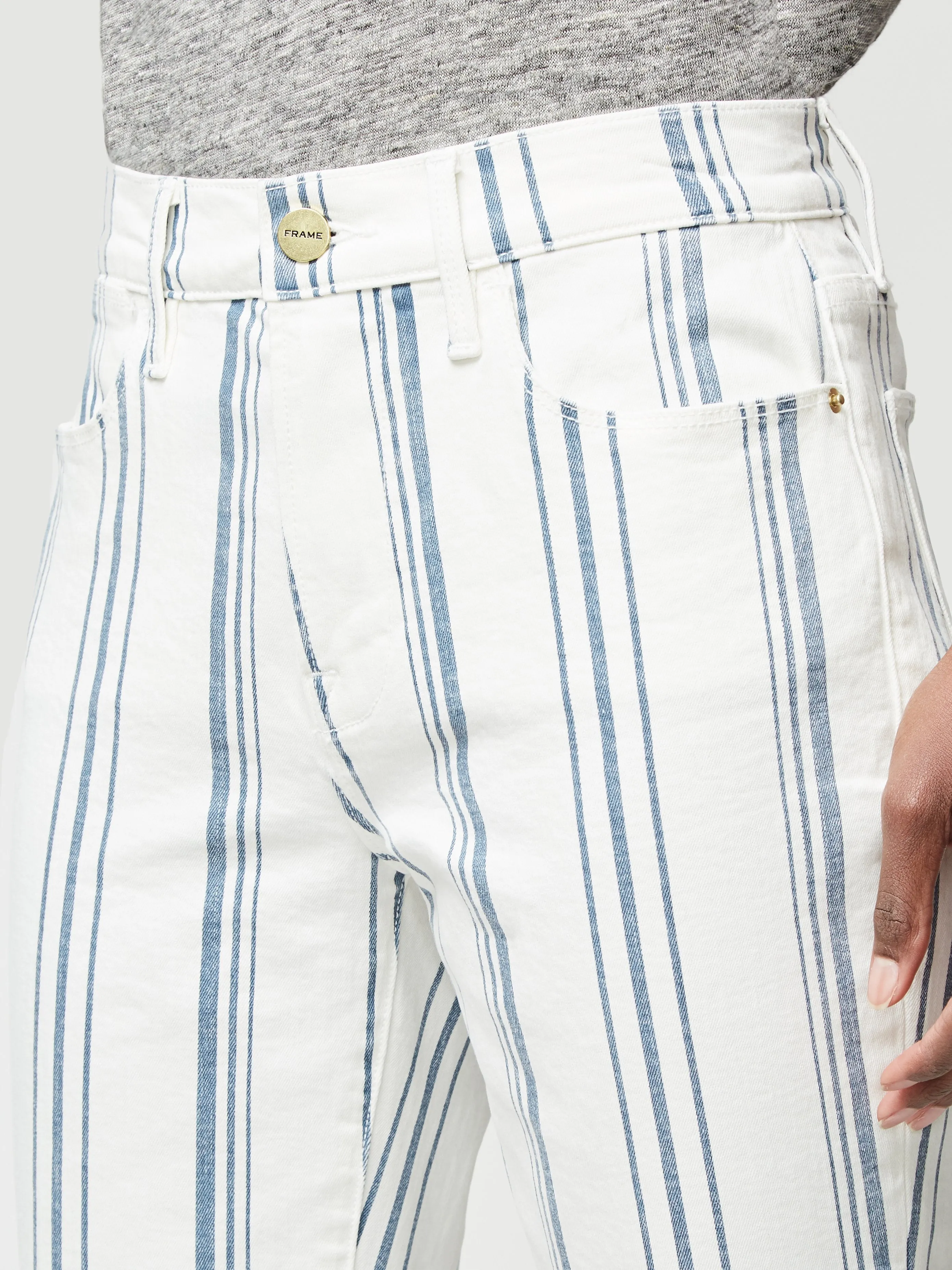 Le High Flare Birkin Stripe -- Blanc Multi