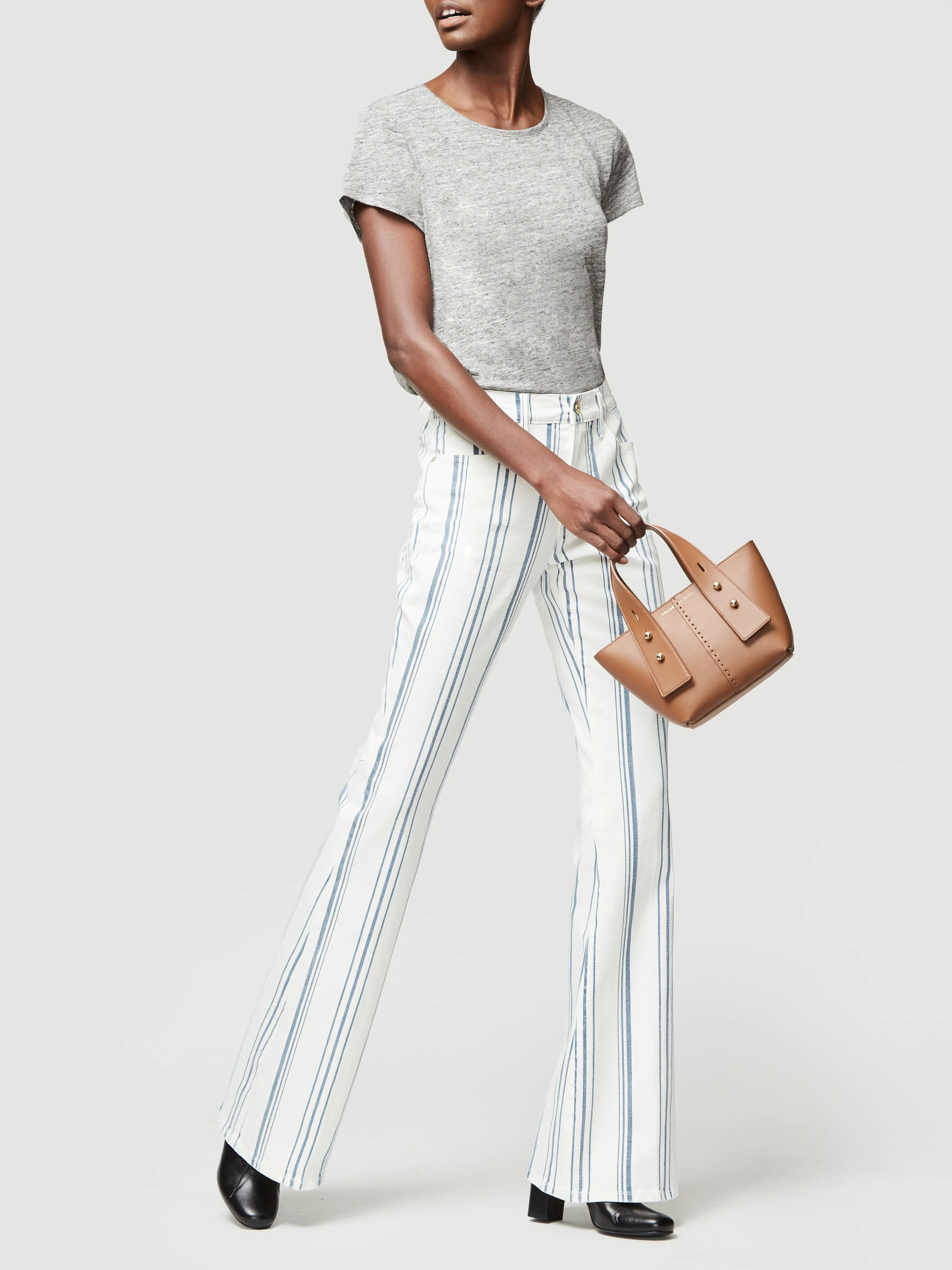 Le High Flare Birkin Stripe -- Blanc Multi
