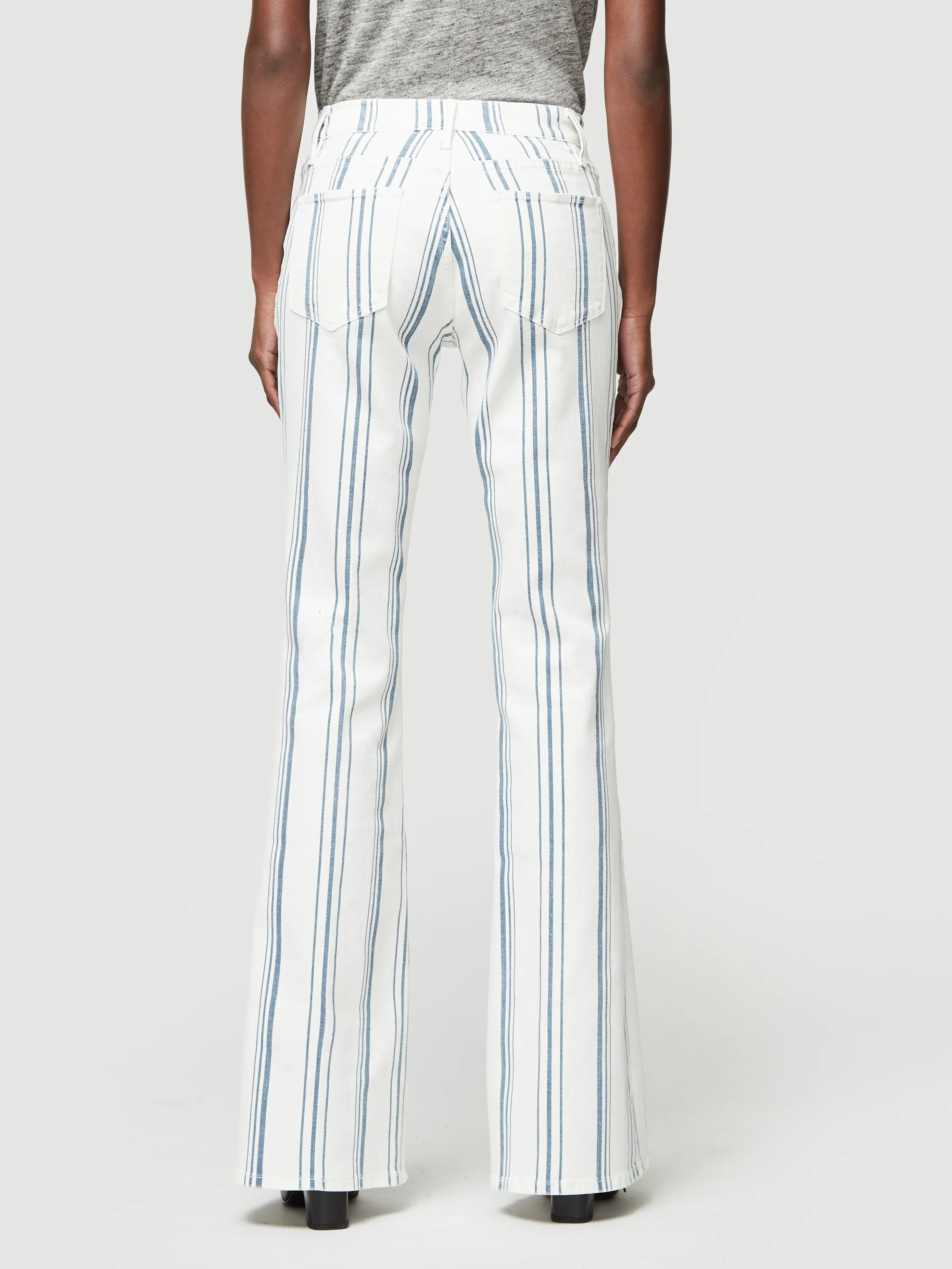 Le High Flare Birkin Stripe -- Blanc Multi
