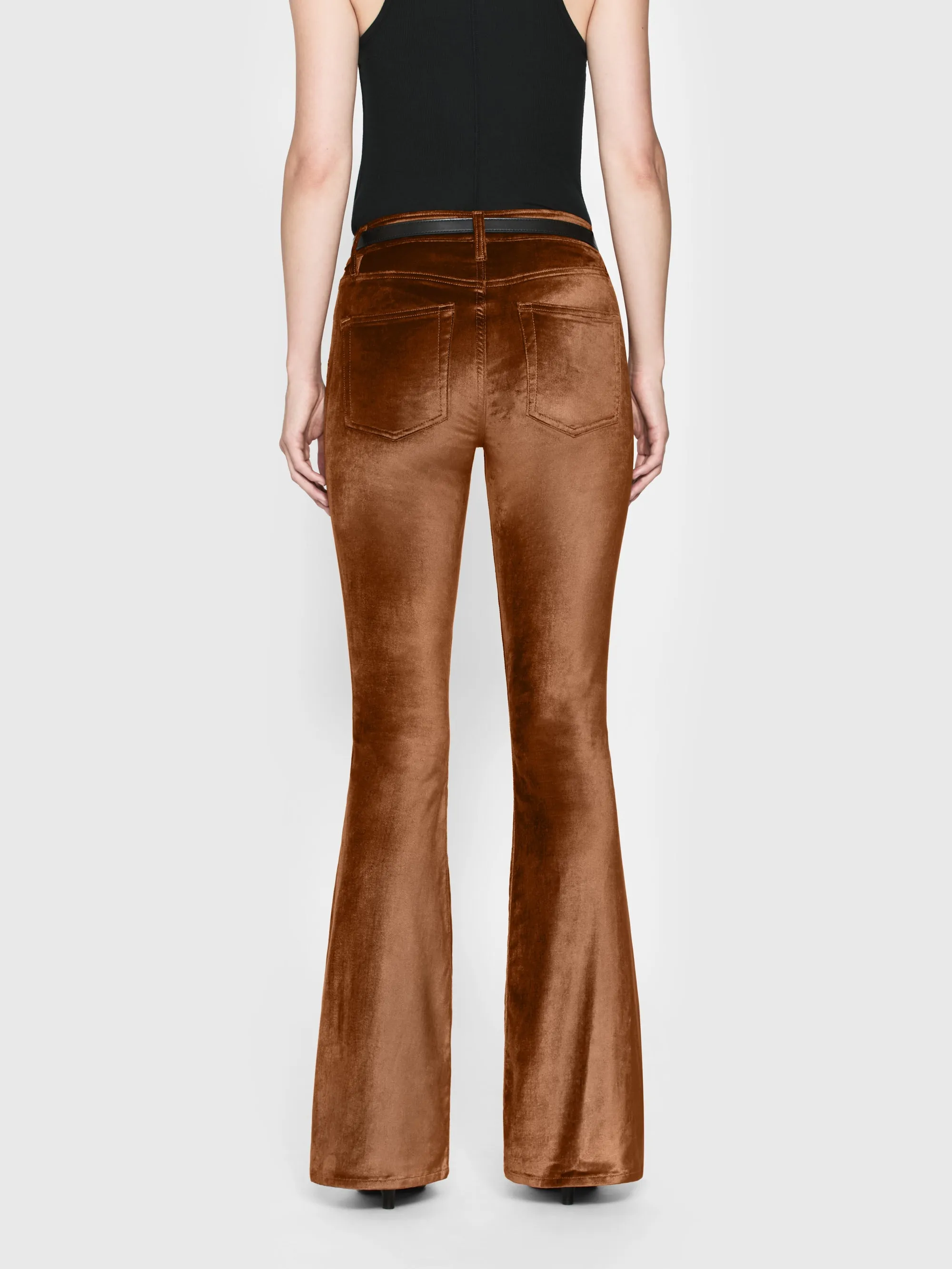 Le High Flare Velvet -- Bronze Velvet