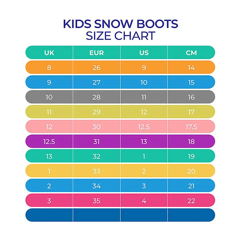 Little Surprise Box, Purple Rainbow Shine Waterproof Winter Snow Boots for Kids with Metal Cleats for Minus Degree Icy Terrains