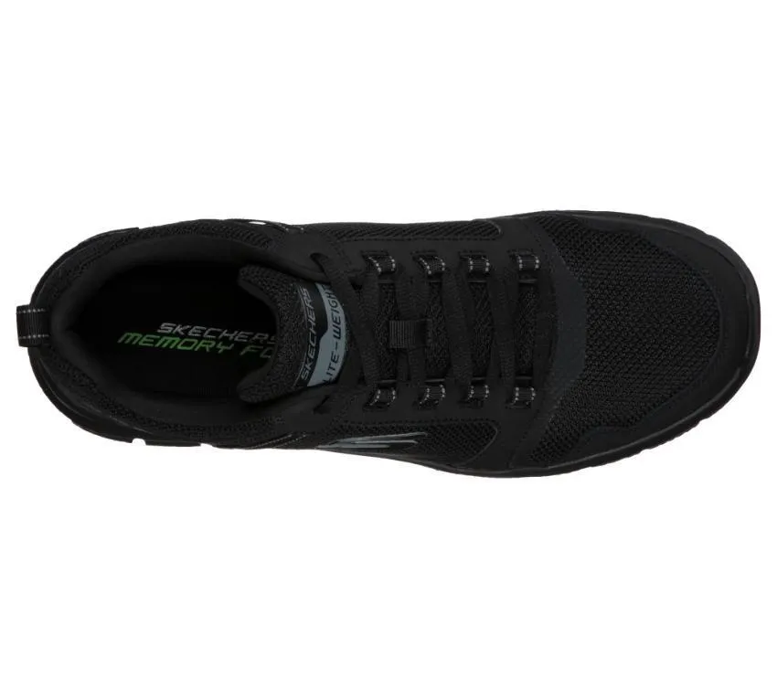 Mens Skechers Track- Knockhill Shoes Black/Black