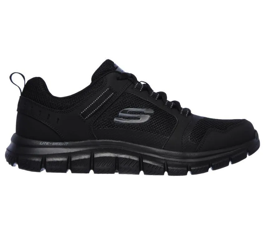 Mens Skechers Track- Knockhill Shoes Black/Black