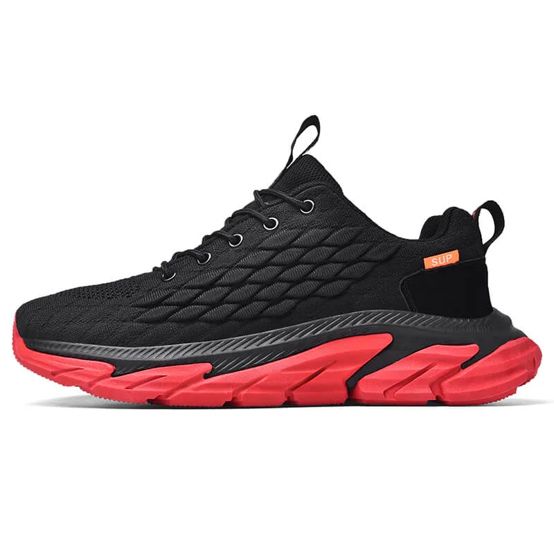 Men's Trendy Fish Scale Flying Woven Running Shoes