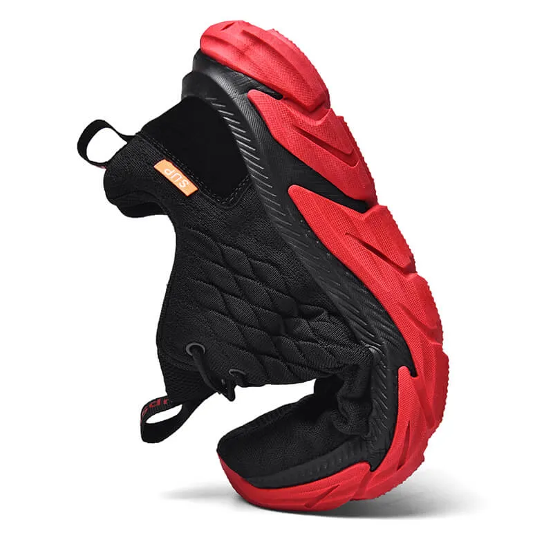 Men's Trendy Fish Scale Flying Woven Running Shoes
